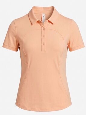 Lululemon Polo Shirt Athletic Peach Short Sleeve Size 6